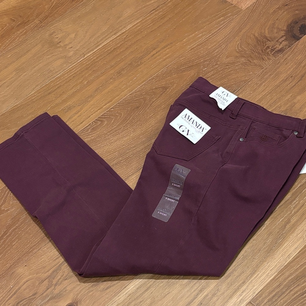 Amanda & Chelsea Deep Burgundy Trousers